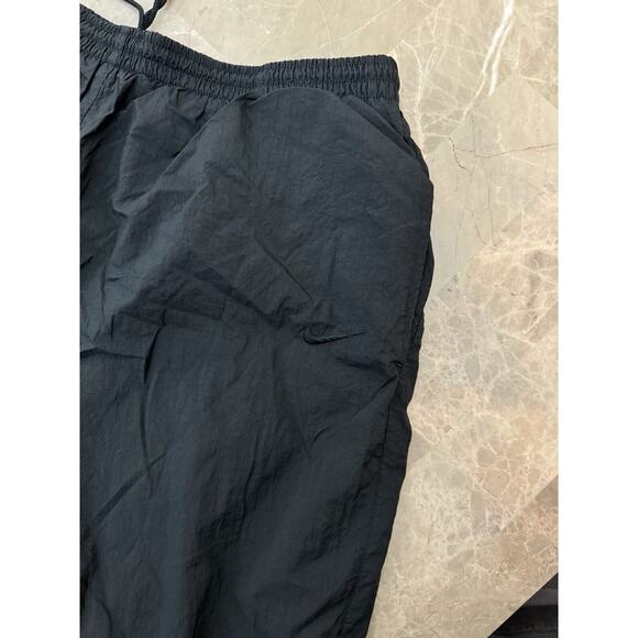Nike Track Pants Men XXL Black Lined Swishy Wind Vintage WHITE Tag 90s Y2k - Picture 3 of 9